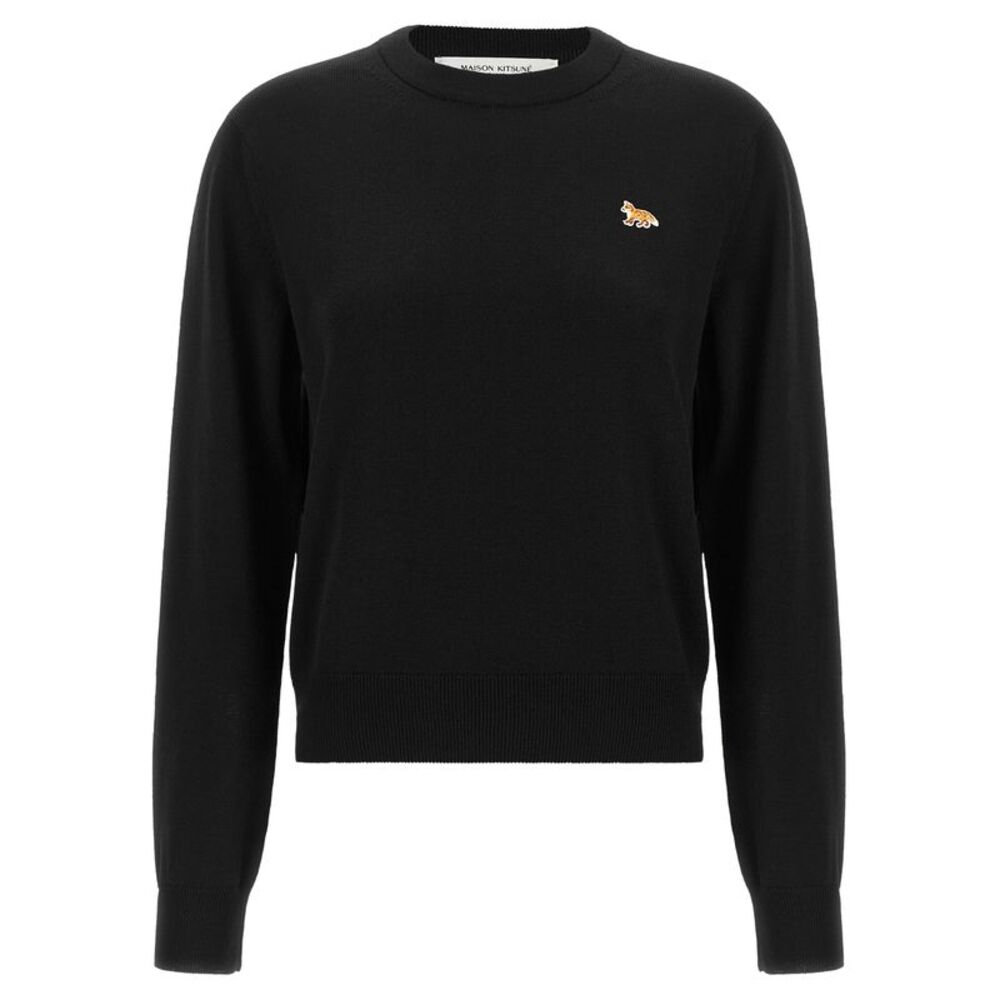Maison Kitsuné Black Wool Women's Cardigan